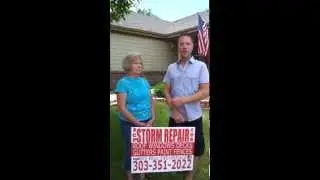 ACP Storm Repair Eraser Parker Colorado client testimonial for general contracting of hail repair