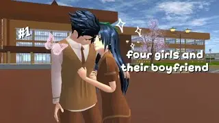 Four girls and their boyfriend (public relations) #dramasakura#sakurascholsimulator#geme