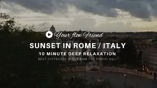 SUNSET IN ROME 😍 watch this view on Piazza del Popolo from Pincio Terrace, Pincian Hill ▶10min
