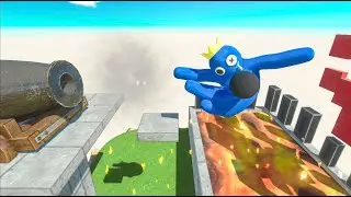 Powerful Cannon Shoot Enemy To Lava Pool - Animal Revolt Battle Simulator