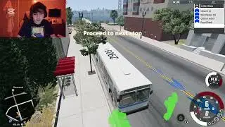 Playing BeamNG.Drive bus route: 5 Little China