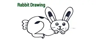 How to draw rabbit drawing from 200 number easy step by step ||Easy Drawing. Artist Zahidul 