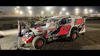 358 modified feature race action with Chad Chevalier #12 at Merrittville Speedway - 06.25.22