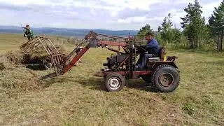 Сенокос#3. Фронтальный погрузчик для сена.