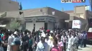 Syria protests   in   City Amouda, Al Hasakah   the fall of the regime 24/06/2011