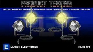 5 Million Candlepower Handheld HL-85 Spotlight - 100 Watt Halogen - Spot & Flood Combo - 1ft Pigtail