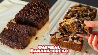 A healthy snack made from banana and oatmeal. Oatmeal banana bread