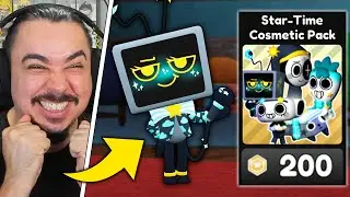 COMPREI O PACOTE COSMÉTICO STAR-TIME E JOGUEI COM A VEE!! | DANDY'S WORLD - ROBLOX
