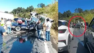 NOTICIAS EN GUATEMALA 😱🇬🇹 UN CAMIÓN SE CRUZA DE SU CARRIL E IMPACTA CON UN PICKUP EN GUATEMALA 😱🚛🛻🇬🇹