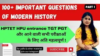 HPTET preparation June 2023 Modern history of India #hptet  #hptet2023 #jbttet #modernhistory