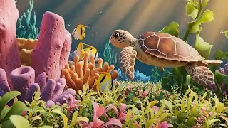 Una Tortuga Beb&eacute; de Minecraft Nada por un R&iacute;o | Canciones Infantiles y Rimas para Ni&ntilde;os