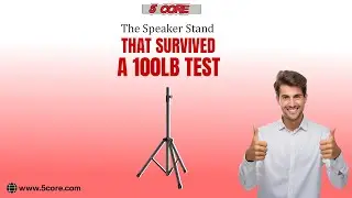 5 Core Adjustable Speaker Stand | PA & DJ Tripod Monitor Stand w/ 35mm Insert | SKU SS ECO WoB