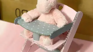 DIY Recycled Cardboard Doll Highchair