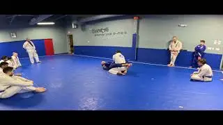 Escape closed guard with bully pass