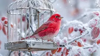 Winter Bird Sounds and Piano Music for Deep Sleep, Stress Relief, and Calm Healing
