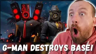 G-MAN DESTROYS BASE!!! skibidi toilet multiverse - season 10 (Secret Scene) REACTION!!!