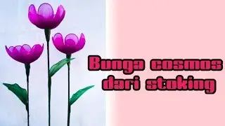 DIY, tutorial membuat bunga cosmos dari stoking