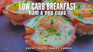 Low carb l ham and egg breakfast cups I easy recipe I Beauty Forever08 #Shorts