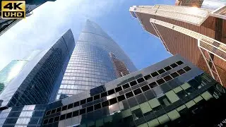 4K 60FPS. Luznhiki -  Moscow City. Indoor cycling