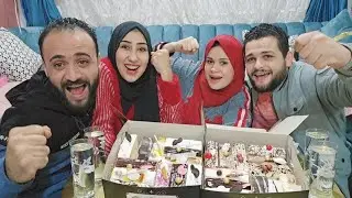 تحدي اكل اكبر علبتين جاتو🍰 فريق الوحووش ضد فريق الفرافير والعقاب حنجله على السلالم انتهت بخناقه😱