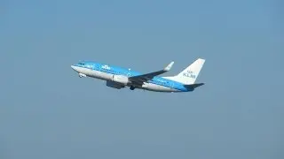 KLM ► Boeing 737-700 ► Takeoff ✈ Amsterdam Airport Schiphol