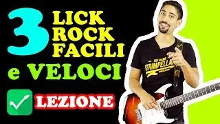 Velocità Facile 🎸 Chitarra per Principianti 🎸 3 Lick per Assoli Rock su Scala Minore Naturale