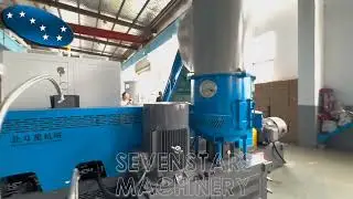 Plastic PP PE film pelletizing line in testing