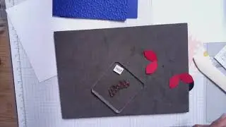 Simple ladybug card, using delightfully eccelectic DSP from stampinup.