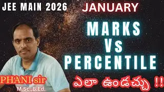 MARKS Vs PERCENTILE  JANUARY 2026 JEE MAIN MY EXPECTATION  # PHANI sir