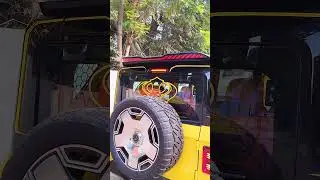 India's First Mahindra #Thar Roxx customized in just 1 day, transformed from white to yellow beast