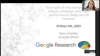 Dr. Sara Hooker (Google Brain), The myth of interpretable, robust, compact and high performance DNNs