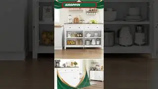 FOTOSOK Sideboard Buffet Cabinet with Storage, Dark Brown | #gadgets | #shorts