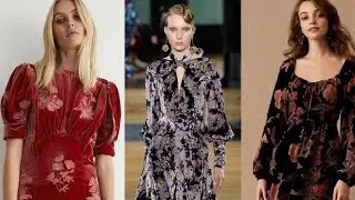 printed velvet frock design|ladies printed frock design
