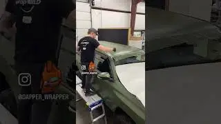 Loooong roof wrap #wrap #wrapped #wrapping #carwrap #timelapse #vinylwrap #vinylwraps #shorts