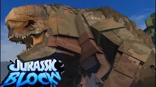 LUTAMOS CONTRA UMA INDOMINUS REX! - VIDA DE DISTORTUS REX(D-REX) |  JURASSIC BLOCKY