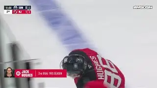Jack Hughes scores vs. Edmonton Oilers