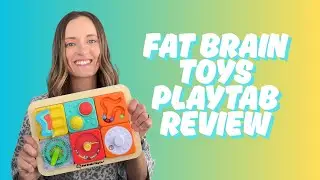 Fat Brain Toys PlayTab Essentials, Modular Sensory Activity Board for Babies and Toddlers
