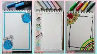 Beautiful 😍 front page border designs 🌸/border ideas #aestheic #easy #youtube #foryou #drawing #art 
