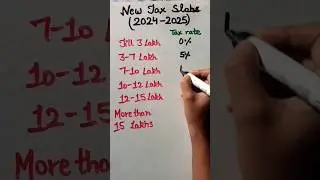 New Tax Slabs Rates 2024-25 | Budget 2024 India #budget2024-25 #indiabudget #finance