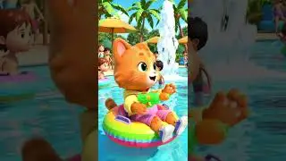 Orange Tabby Cat's FIRST POOL DAY Ever! 🌊 Cute 3D Animated Short Film #catvideos #funny #shorts