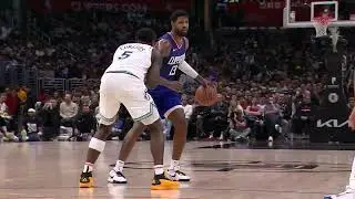 Paul George drops Anthony Edwards with a slick crossover or was it a trip? 🥶❓❓❓❓..