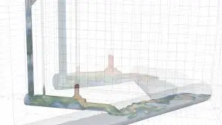 Tangential Dropshaft | FLOW-3D HYDRO