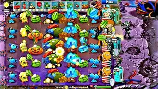 PVZ 2 PAK GARDEN WARFARE (GW) SURVIVAL DAY 5 FLAGS