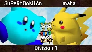 SSC 2023 - SuPeRbOoMfAn (Kirby) Vs. maha (Pikachu) Smash Bros - SSB64