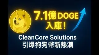 💰CleanCore Solutions 豪砸 7.1 億 DOGE！這是狗狗幣下一波牛市引爆點嗎？🔥專家解析財庫背後的戰略布局！