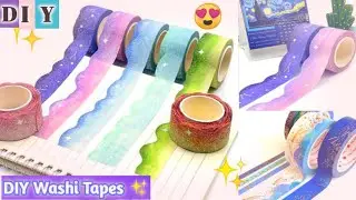 How to make Washi tapes at home easily 🌟 Diy Journal supplies #craftersworld #journal #journalwithme