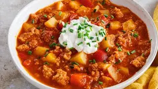 Bauerntopf mit Hackfleisch, Kartoffeln & Paprika selber machen