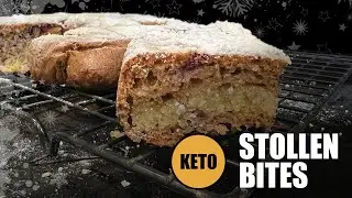 Keto Christmas Stollen Bites Recipe | Low Carb Spiced Fruit Bread with Marzipan