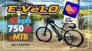 🟢 ЛУЧШИЙ электрический горный велосипед | E-VeLO HUSKY с двигателем 750 Вт, расположенным в середине | Запас хода 100 км