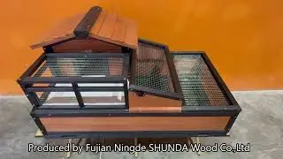 SDT003 Wooden Tortoise Habitat with Tray Indoor/Outdoor Pet Enclosure Reptile House#pethouse
